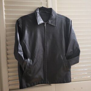 Penmans Black Vegan Leather Jacket Unisex Small